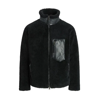 Ralph Lauren Black Solid Stand Collar Zip-Up Jacket 790920275-002
