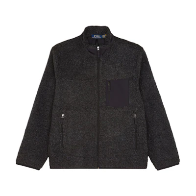 Ralph Lauren Black Zip-Up Long-Sleeve Jacket with Chest Pocket 710951701-004