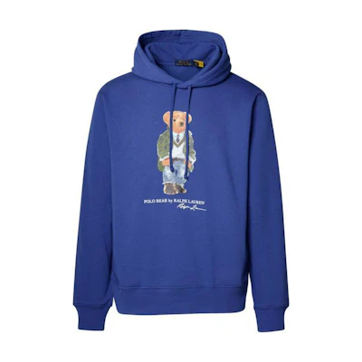 Ralph Lauren Blue Bear Letter Print Hoodie Sweatshirt 710853309-033