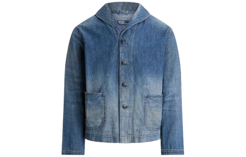 Ralph Lauren Blue Button-Up Long-Sleeve Jacket MNPOOTW16021-380