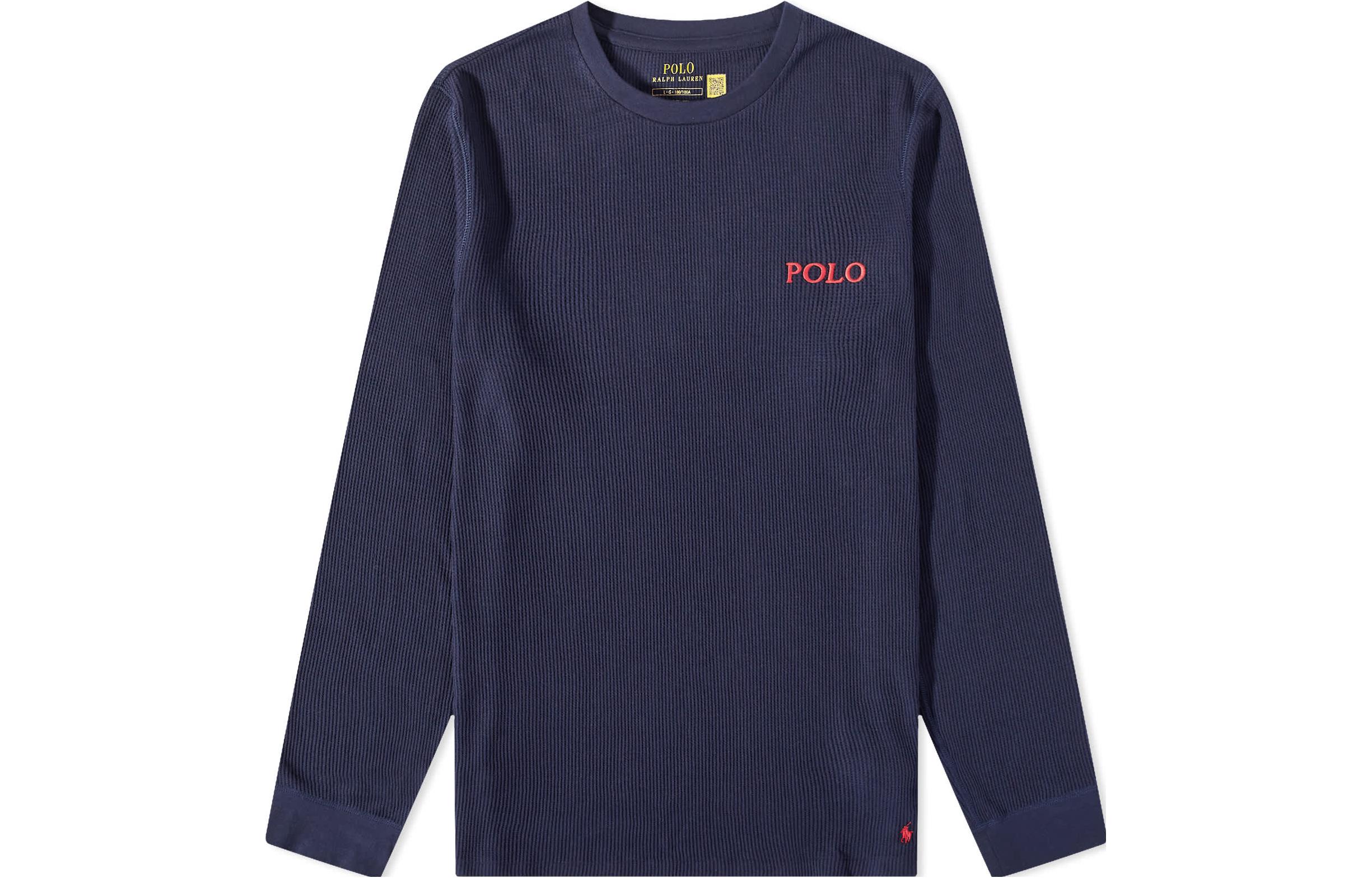 Ralph Lauren Blue Crewneck Sweatshirt with Embroidered Logo 714899615-002