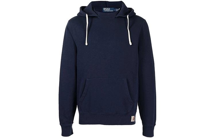Ralph Lauren Blue Drawstring Logo Patch Hoodie 710850865-003 圖 2