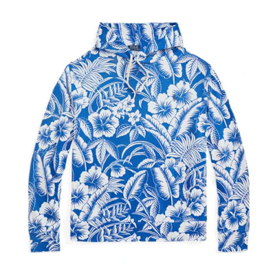 Ralph Lauren Blue Floral Print Pullover Hoodie Long Sleeve MNPOKNI16823573-400