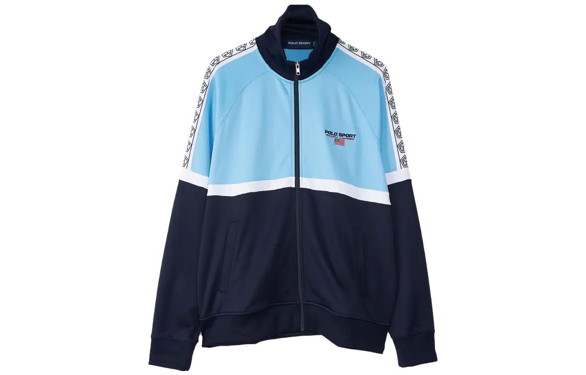 Ralph Lauren Blue High-Neck Raglan Sleeve Zip Jacket 710917961-001