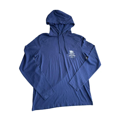 Ralph Lauren Blue Hoodie with Letter Logo Print 710708068-001