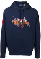 Ralph Lauren Blue Hoodie with Logo Print and Embroidered Design 710823853-001 Ralph Lauren Blue Hoodie with Logo Print and Embroidered Design 710823853-001
