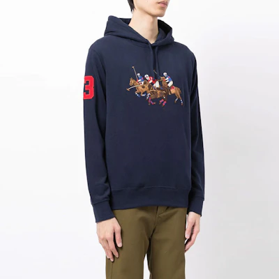 Ralph Lauren Hoodie Biru dengan Cetakan Logo dan Rekaan Sulaman 710823853-001 Shop Ralph Lauren Hoodie Biru dengan Cetakan Logo dan Rekaan Sulaman 710823853-001