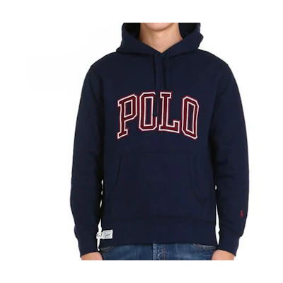 Ralph Lauren Blue Hoodie with Logo Print Design 710823897-004
