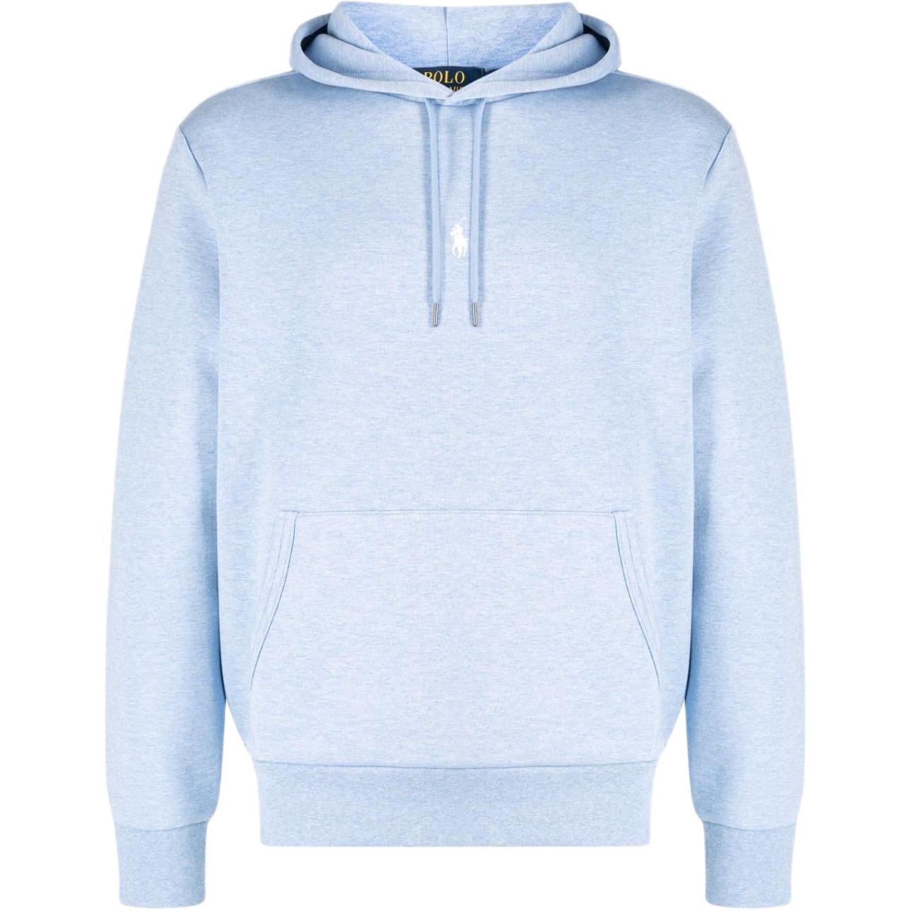 Ralph Lauren Blue Letter Print Hoodie with Drawstring and Long Sleeves 710881506-026