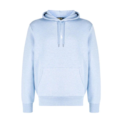 Ralph Lauren Blue Letter Print Hoodie with Drawstring and Long Sleeves 710881506-026