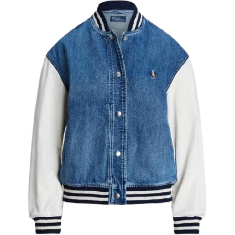 Ralph Lauren Blue Long Sleeve Bomber Jacket with Baseball Collar WMPOOTWNDG20055-400