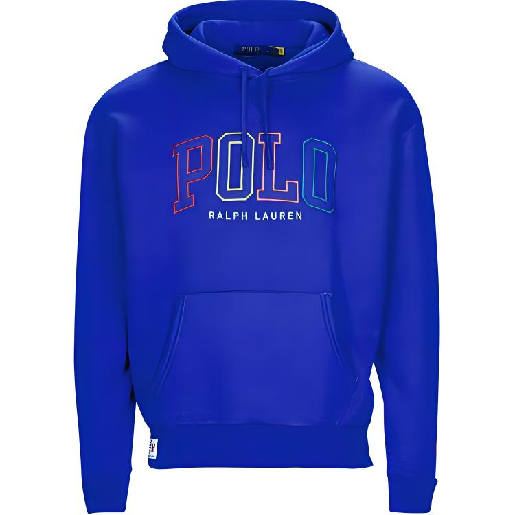 Ralph Lauren Blue Loose-Fit Hoodie with Lettering 710899182-003