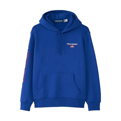 Ralph Lauren Blue Pullover Hoodie with Letter Print - Long Sleeve 710835769-020