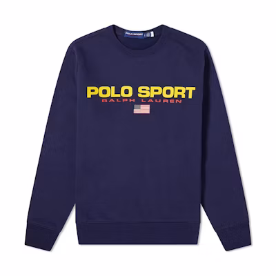 Ralph Lauren Blue Pullover Sweatshirt with Logo Print 710835770-001