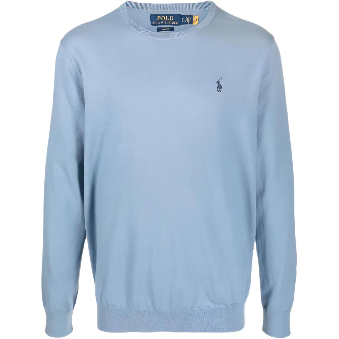Ralph Lauren Blue Sweatshirt with Embroidered Logo 710890558-004