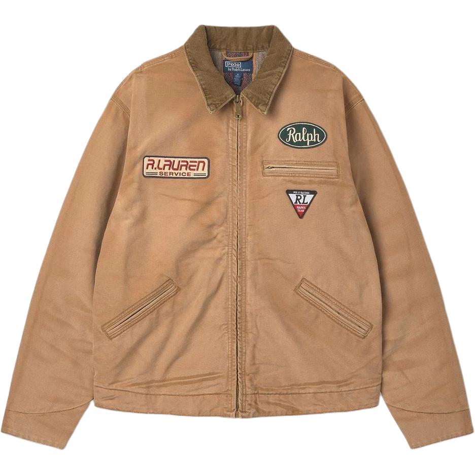 Ralph Lauren Brown Embroidered Letterman Bomber Jacket MNPOOTW16021653-400