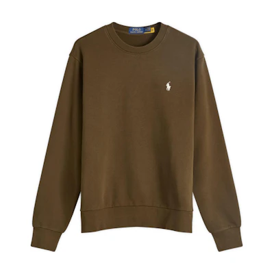Ralph Lauren Brown Logo Embroidered Crewneck Sweatshirt POIZON240809767
