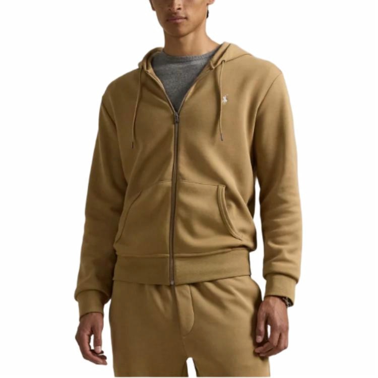 Ralph Lauren Brown Logo Zip-Up Hoodie with Hood Long Sleeve 710881517-054 圖 5