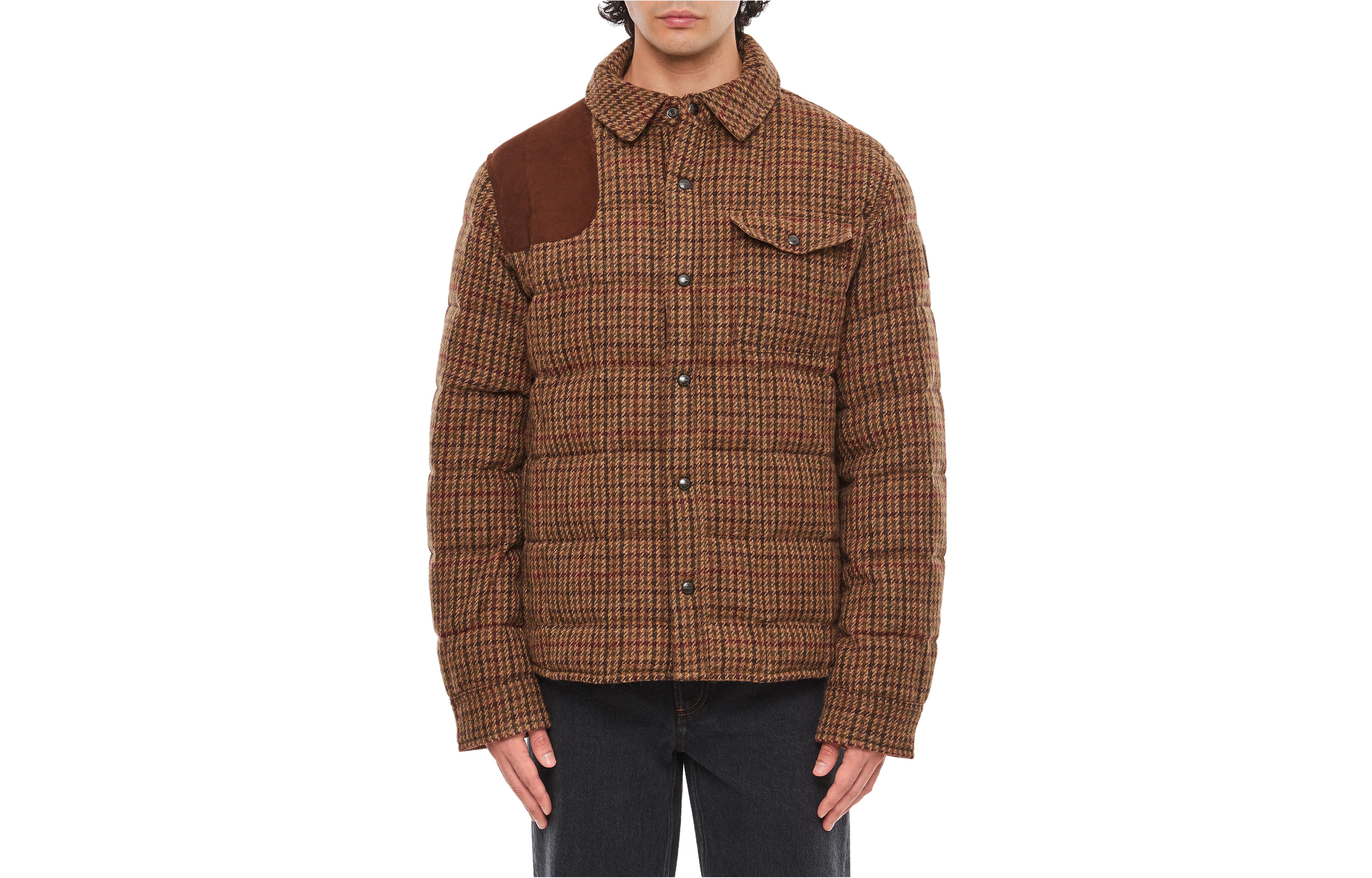 Ralph Lauren Brown Plaid Long-Sleeve Point Collar Jacket 710914249-001