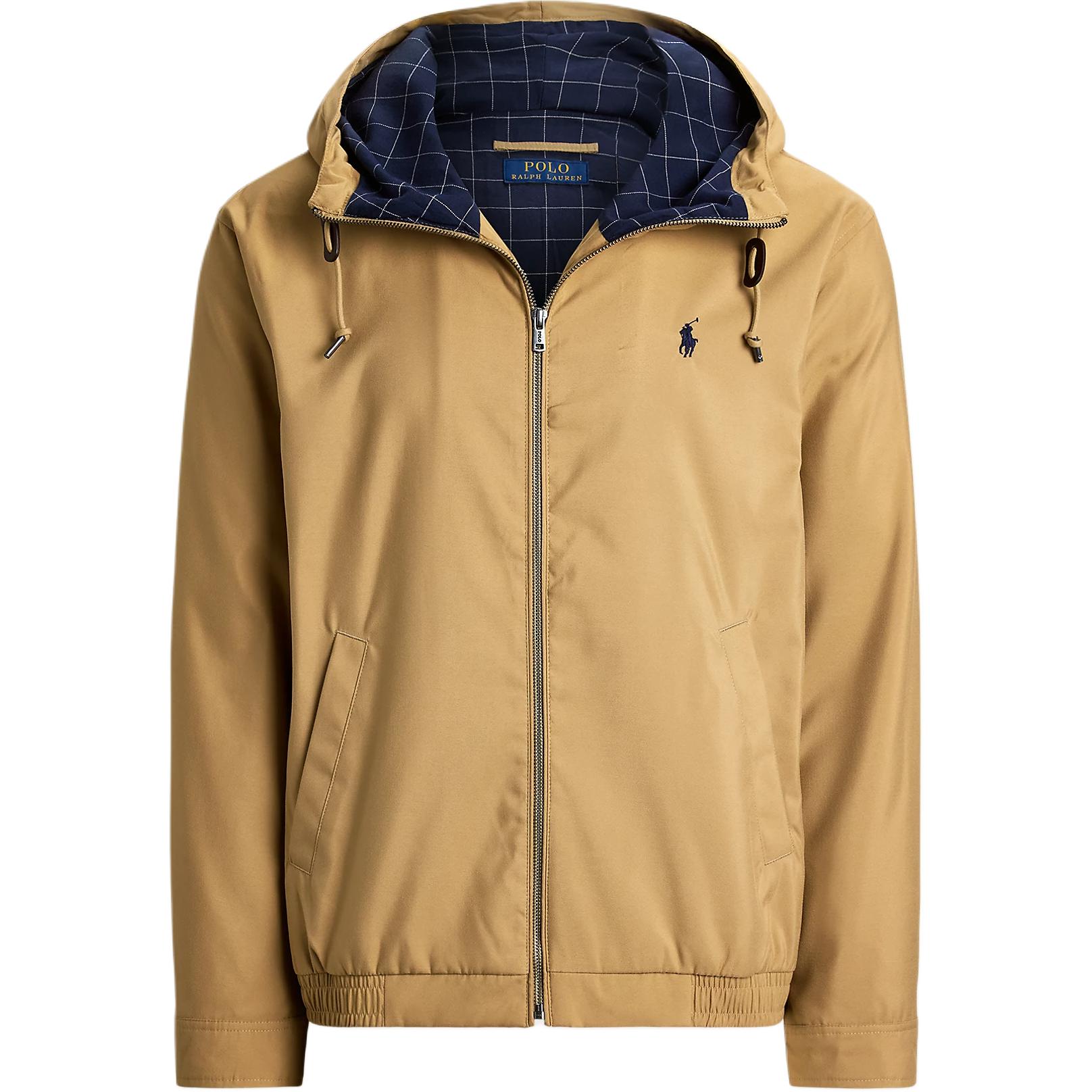 Ralph Lauren Camel Twill Hooded Zip-Up Jacket 710970568-003