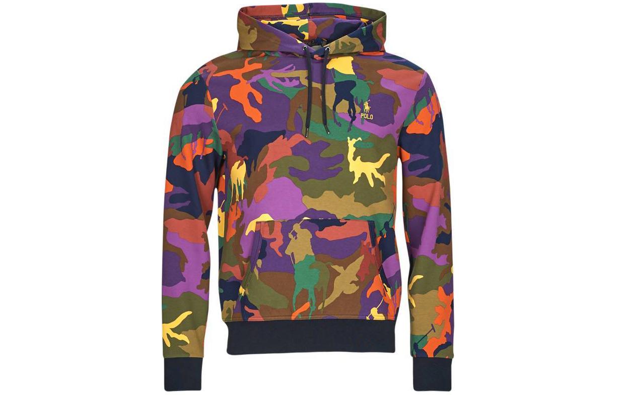 Ralph Lauren Camo Full-Print Casual Fit Hooded Long-Sleeve Sweatshirt 710917843-001