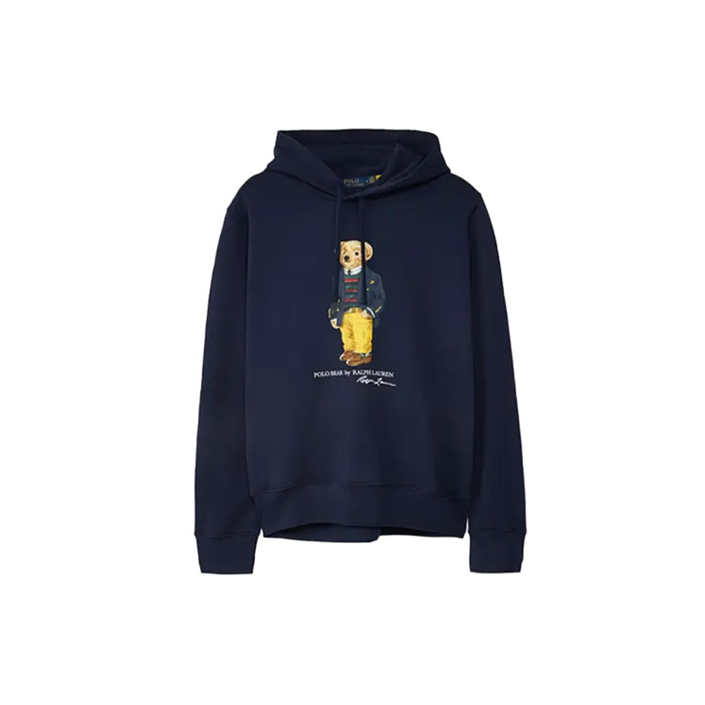 Ralph Lauren Cartoon Letter Print Hoodie Blue 710853309004-NVY