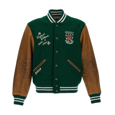 Ralph Lauren Casual Letter Print Colorblock Varsity Jacket 916063001