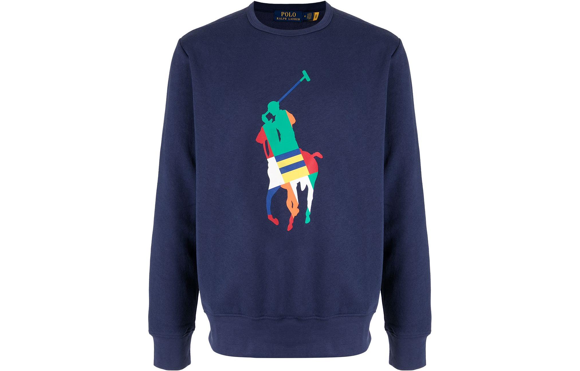 Ralph Lauren Casual Printed Crewneck Sweatshirt Blue 710845188-002