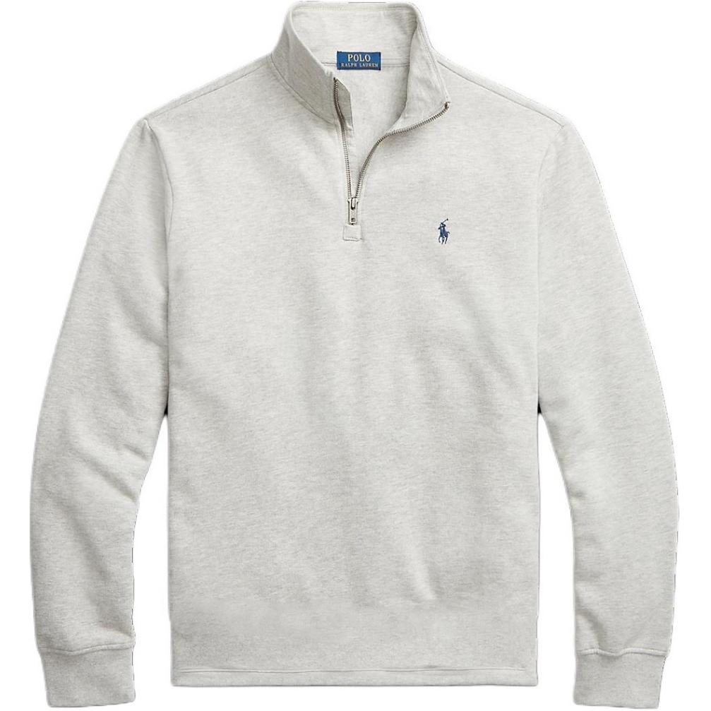 Ralph Lauren Classic Logo Embroidered Half-Zip Sweatshirt Grey Mens MNPOKNI16821949-020