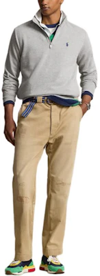 Ralph Lauren Baju Sejuk Lelaki Half-Zip Logo Sulam Kelabu MNPOKNI16821949-020 Lookbook Ralph Lauren Baju Sejuk Lelaki Half-Zip Logo Sulam Kelabu MNPOKNI16821949-020