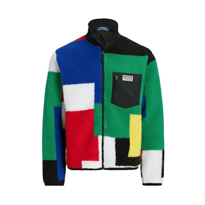Ralph Lauren Color-Blocked Hybrid Jacket Plaid Zipper Long Sleeve Jacket MNPOKNI16823-431