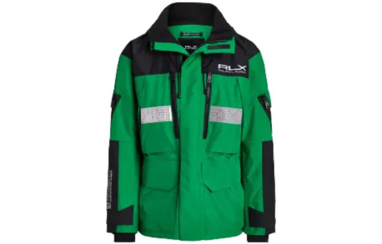 Ralph Lauren Colorblock Letter Print Hoodie Jacket Men’s Green MNRXOTW16020092-300