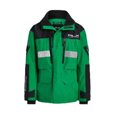 Ralph Lauren Colorblock Letter Print Hoodie Jacket Men’s Green MNRXOTW16020092-300