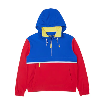 Ralph Lauren Colorblock Logo Embroidered Zip Hoodie Blue - Long Sleeve 710900884-001