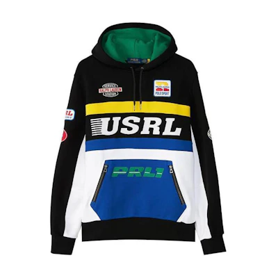 Ralph Lauren Colorblock Logo Print Pullover Hoodie Long Sleeve 710926977-001