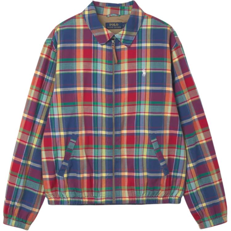 Ralph Lauren Colorblock Plaid Long-Sleeve Jacket Multicolor MNPOOTW16021389-400