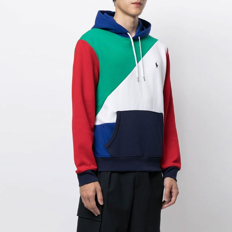 Shop ラルフローレン カラーブロック プルオーバー スウェット フローラルデザインロゴ 710842896-001