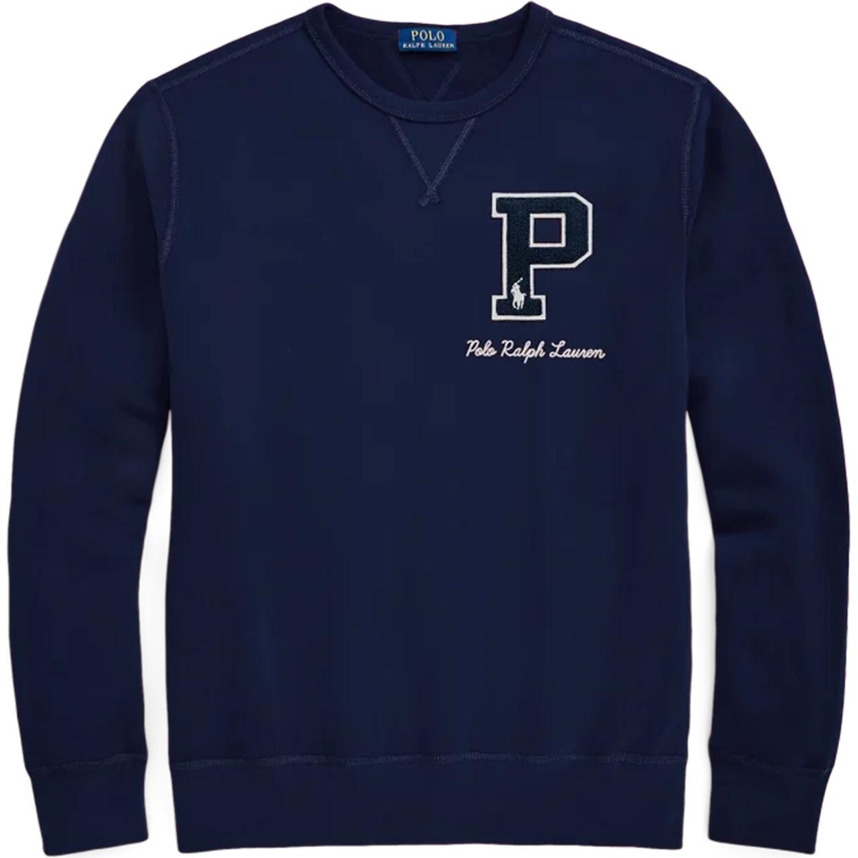 Ralph Lauren Crewneck Long Sleeve Sweatshirt Navy Blue Embroidered Pony MNPOKNI16823987-NAVALBLUE