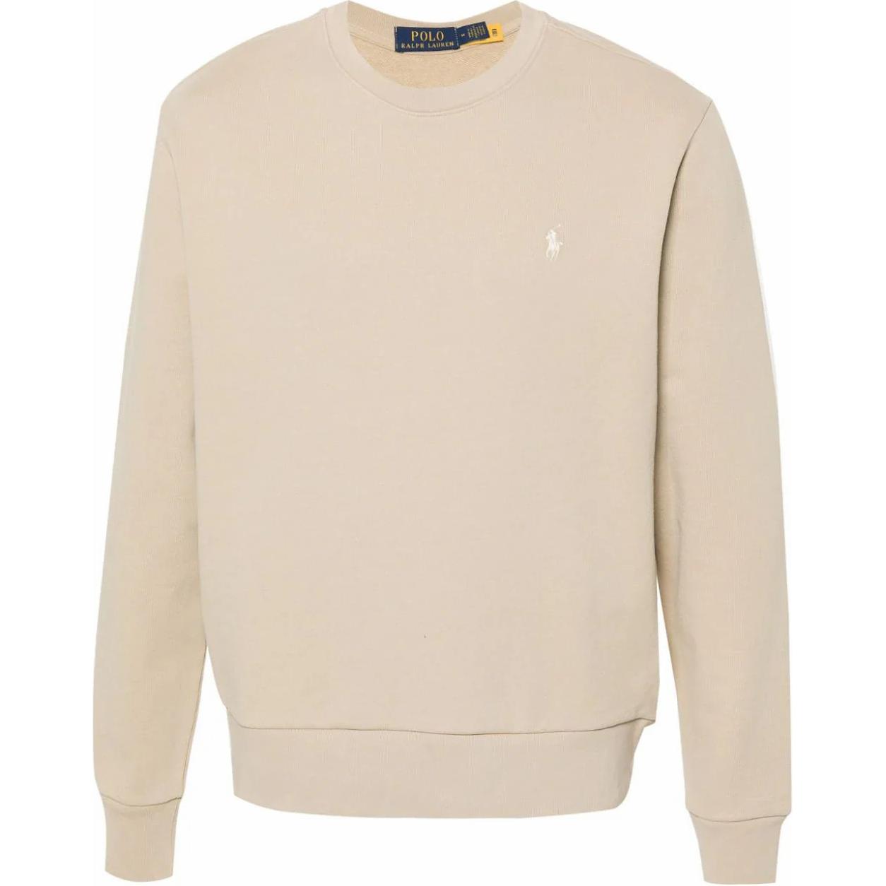 Ralph Lauren Embroidered Crewneck Sweatshirt Coastal Beige 710916689-014