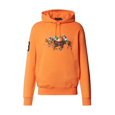 Ralph Lauren Embroidered Drawstring Hoodie Orange 710823853-007