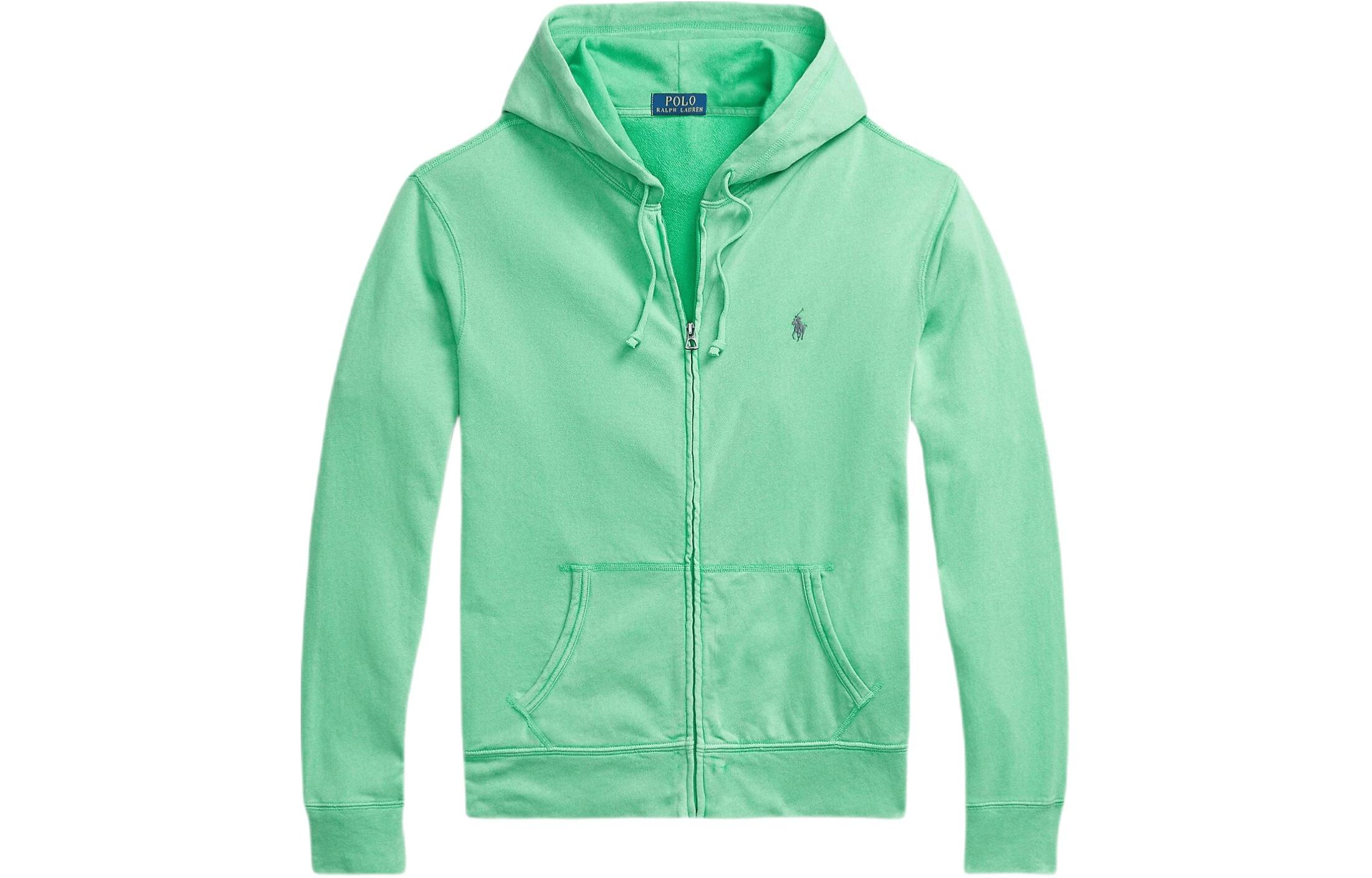 Ralph Lauren Embroidered Graphic Zip Hoodie Green Long Sleeve 710706348-018