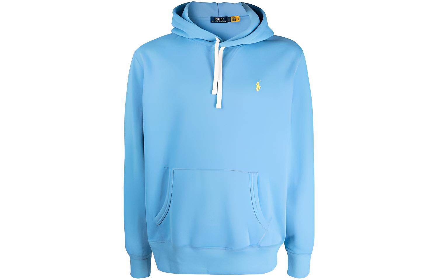 Ralph Lauren Embroidered Logo Drawstring Hoodie Blue 710766778-031