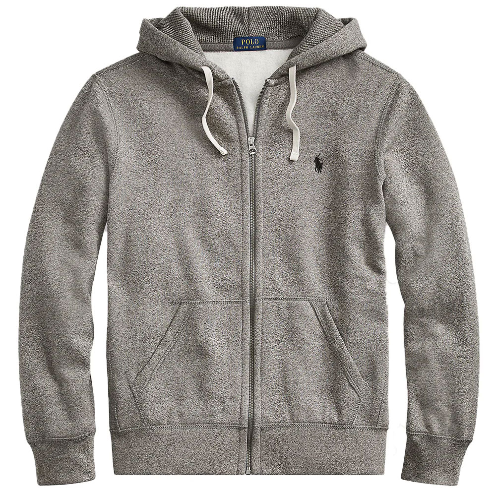 Ralph Lauren Embroidered Logo Hoodie Grey Crewneck 710548546-004