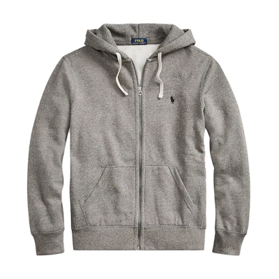 Ralph Lauren Embroidered Logo Hoodie Grey Crewneck 710548546-004