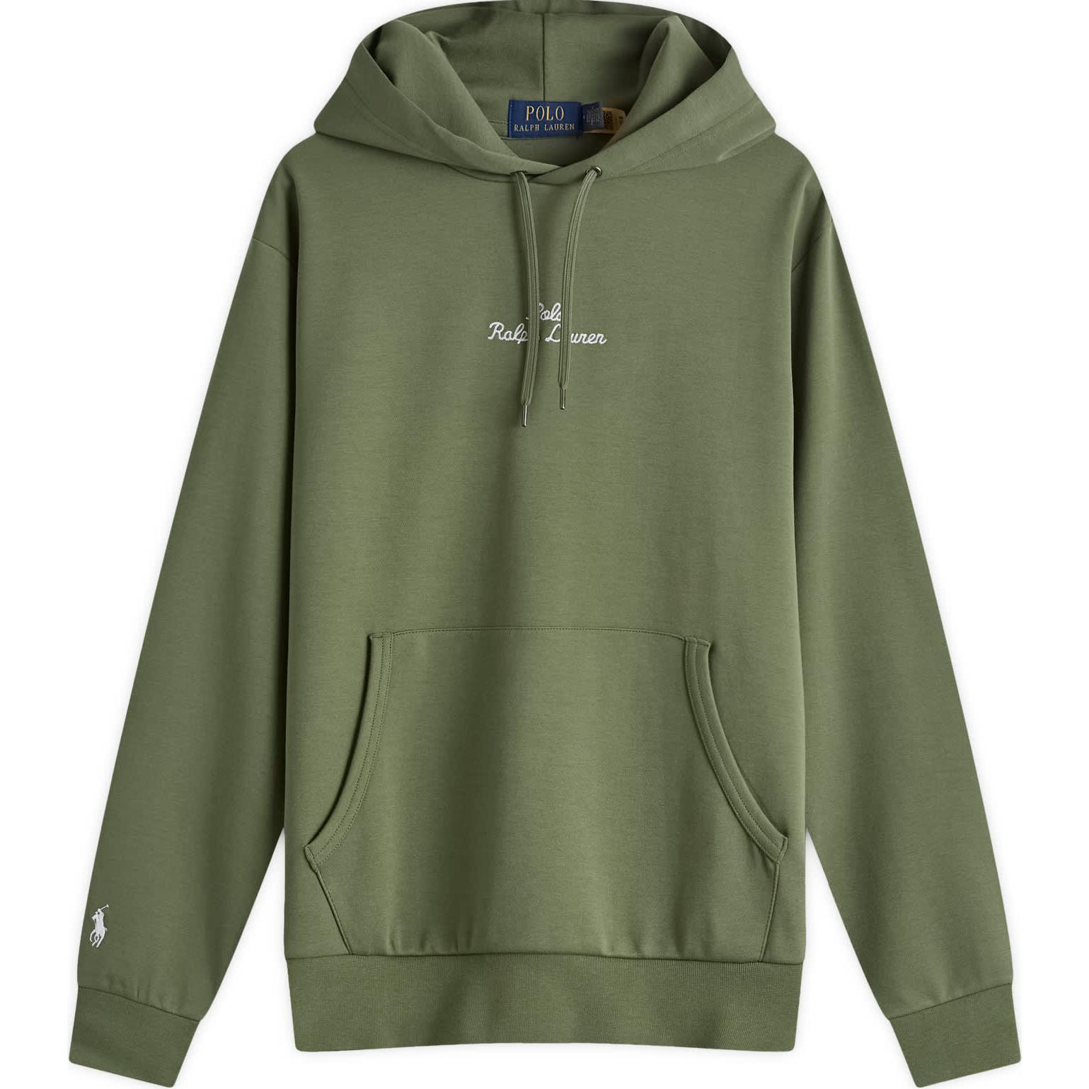Ralph Lauren Embroidered Logo Hoodie Military Green Long Sleeve POIZON240809667