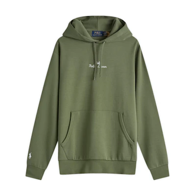Ralph Lauren Embroidered Logo Hoodie Military Green Long Sleeve POIZON240809667