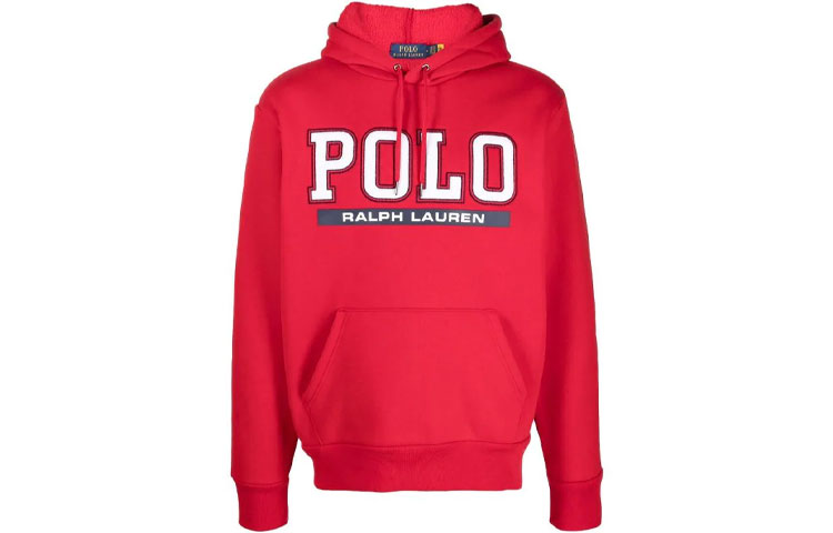 Ralph Lauren Embroidered Logo Hoodie Red 710852512-002