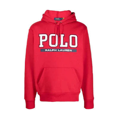 Ralph Lauren Embroidered Logo Hoodie Red 710852512-002