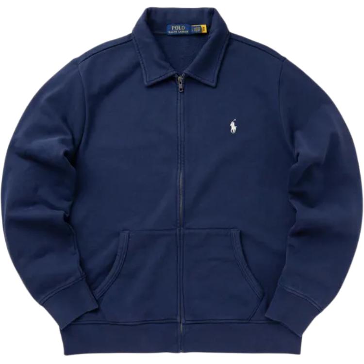 Ralph Lauren Embroidered Logo Zip-Up Jacket Blue 710941532-004