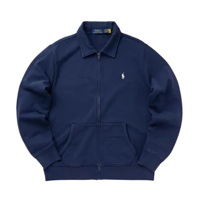 Ralph Lauren Embroidered Logo Zip-Up Jacket Blue 710941532-004